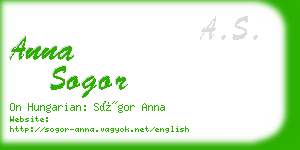 anna sogor business card